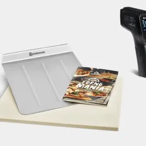 Heißes Angebot Burnhard Pizzastein 45x35 mit Infrarot-Thermometer Set 2-tlg.